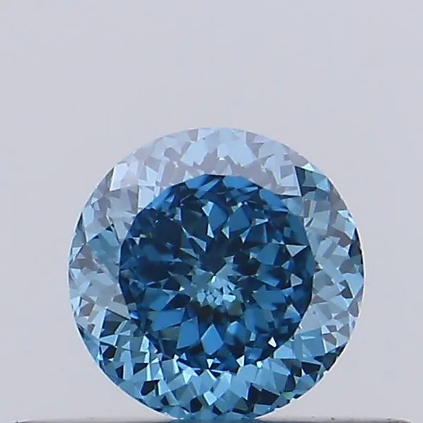 0.34ct ROUND Fancy Vivid Blue VVS2 Coloured Lab diamond