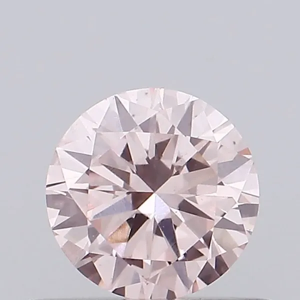 0.51ct ROUND Fancy Intense Pink VS1 Coloured Lab diamond