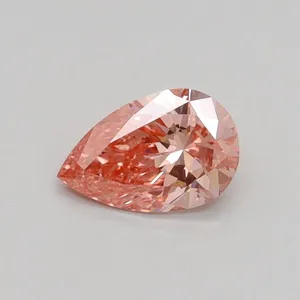 0.5ct PEAR Fancy Intense Pink VVS2 Coloured Lab diamond