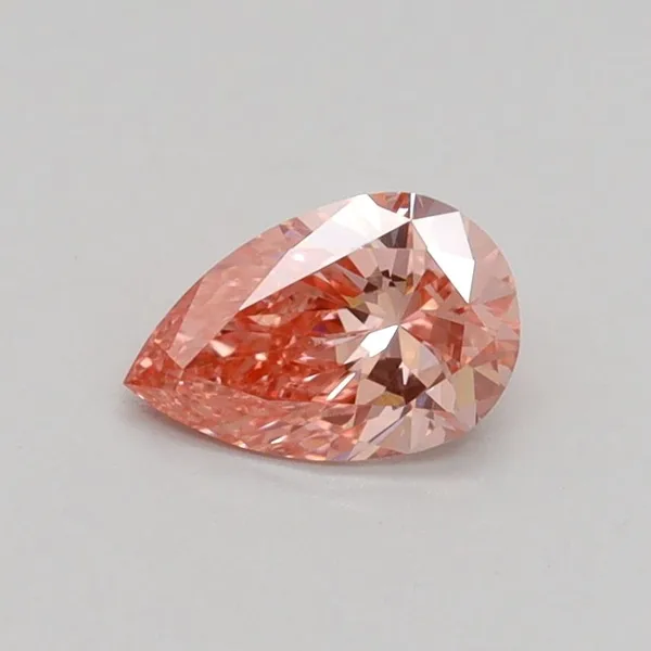 0.5ct PEAR Fancy Intense Pink VVS2 Coloured Lab diamond