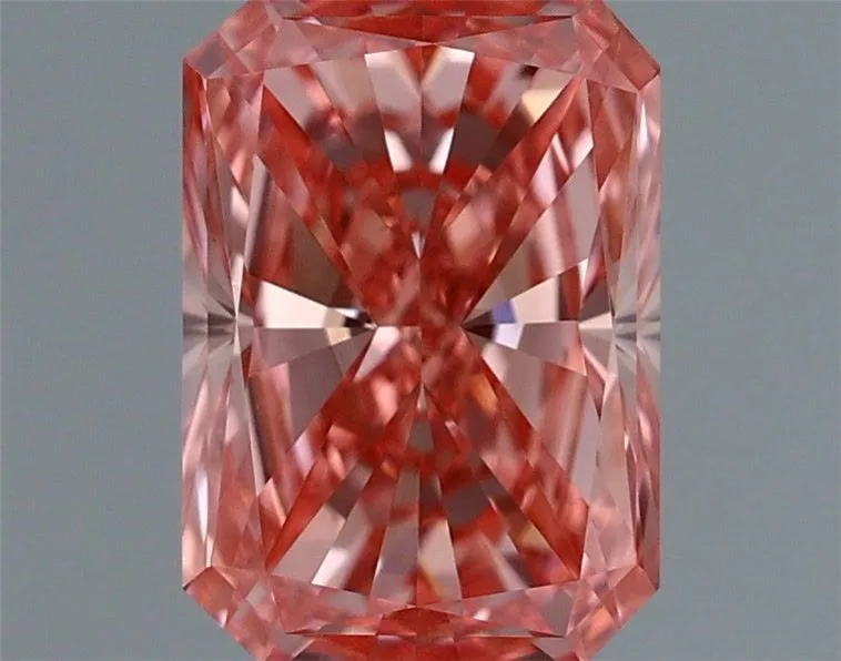 0.75ct RADIANT Fancy Vivid Pink VS1 Coloured Lab diamond