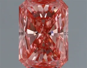 0.75ct RADIANT Fancy Vivid Pink VS1 Coloured Lab diamond