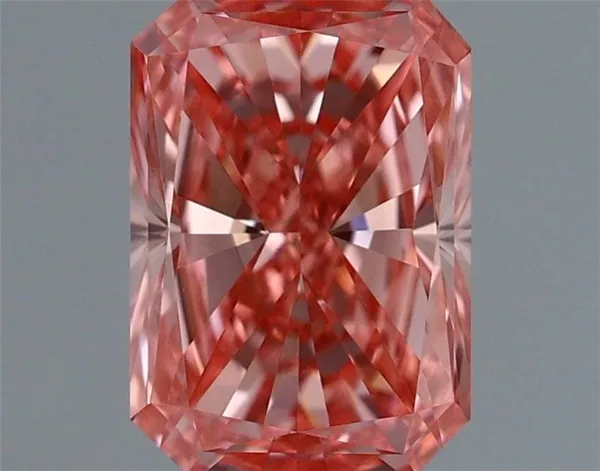 0.75ct RADIANT Fancy Vivid Pink VS1 Coloured Lab diamond