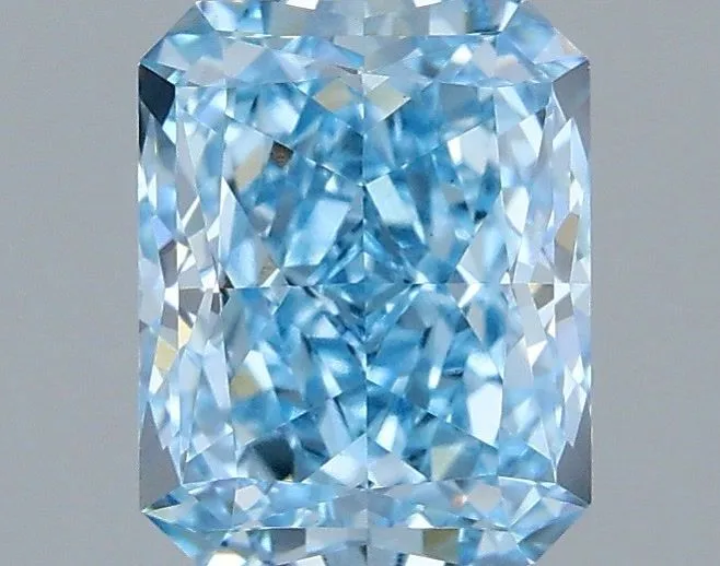 1.31ct RADIANT Fancy Vivid Blue VVS2 Coloured Lab diamond
