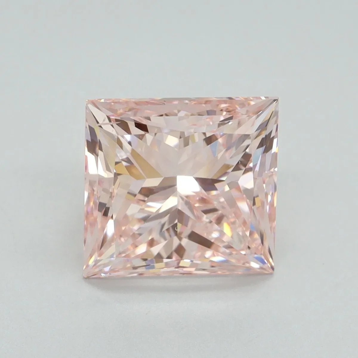4.50ct PRINCESS Fancy Intense Pink VS2 Coloured Lab diamond