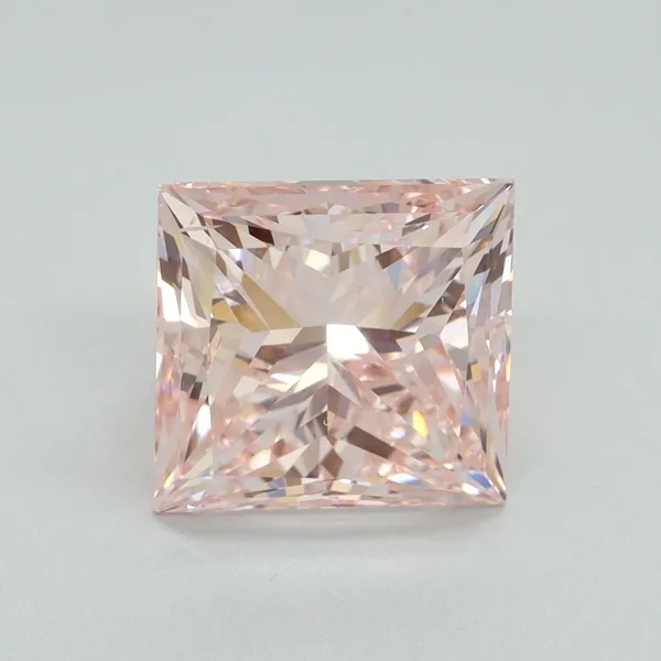 4.5ct PRINCESS Fancy Intense Pink VS2 Coloured Lab diamond