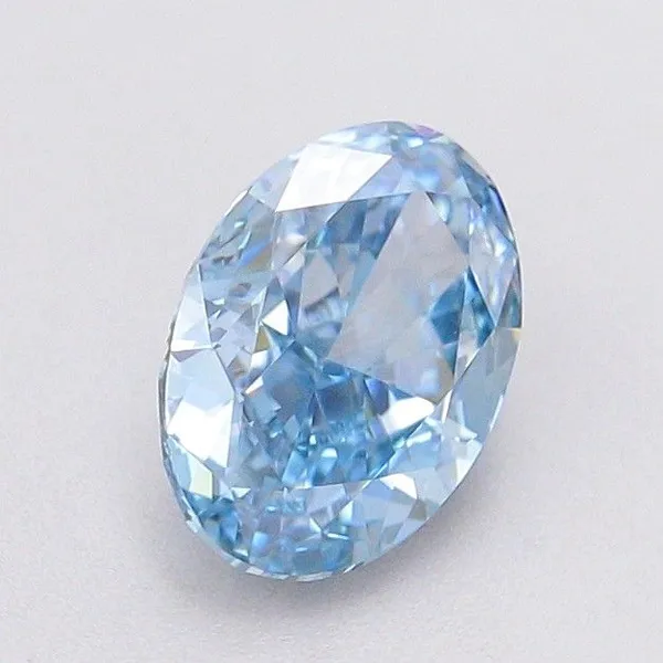 1.01ct OVAL Fancy Vivid Blue VVS2 Coloured Lab diamond