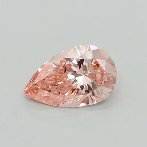 0.34ct PEAR Fancy Vivid Pink SI1 Coloured Lab diamond