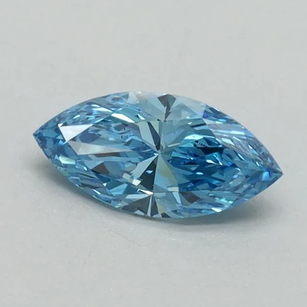 0.54ct MARQUISE Fancy Vivid Blue VS2 Coloured Lab diamond