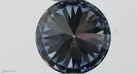 0.37ct ROUND Fancy Vivid Blue VVS2 Coloured Lab diamond