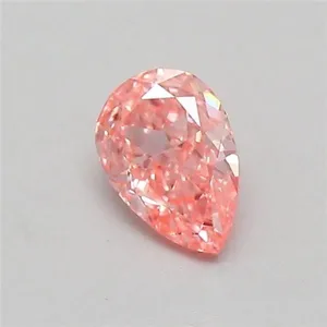 0.34ct PEAR Fancy Vivid Pink VS1 Coloured Lab diamond