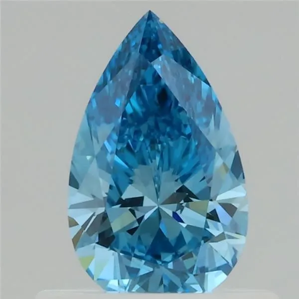 0.52ct PEAR Fancy Vivid Blue VS1 Coloured Lab diamond