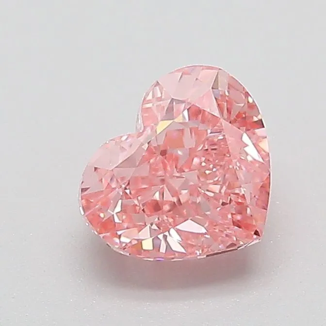 1.03ct HEART Fancy Vivid Pink VVS2 Coloured Lab diamond