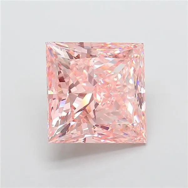 9.07ct PRINCESS Fancy Vivid Pink VS2 Coloured Lab diamond