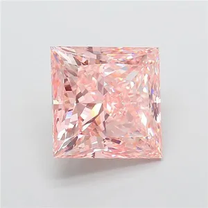 9.07ct PRINCESS Fancy Vivid Pink VS2 Coloured Lab diamond