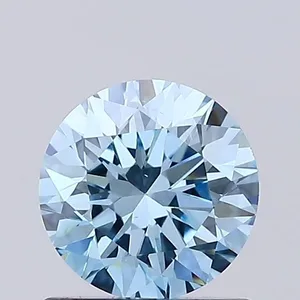 0.76ct ROUND Fancy Vivid Blue VS1 Coloured Lab diamond