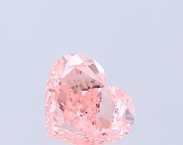 1.00ct HEART Fancy Vivid Pink VS2 Coloured Lab diamond