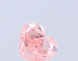 1ct HEART Fancy Vivid Pink VS2 Coloured Lab diamond