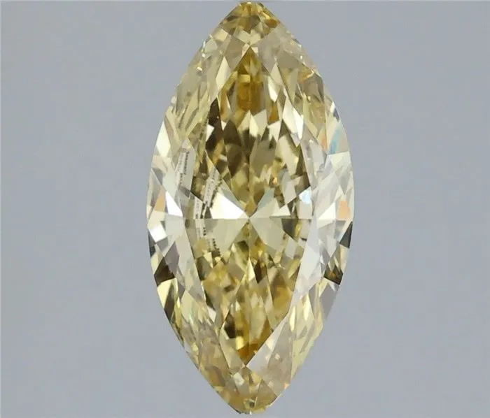 1.46ct MARQUISE Fancy Intense Yellow VVS2 Coloured Lab diamond
