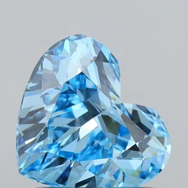 1.01ct HEART Fancy Vivid Blue VS2 Coloured Lab diamond