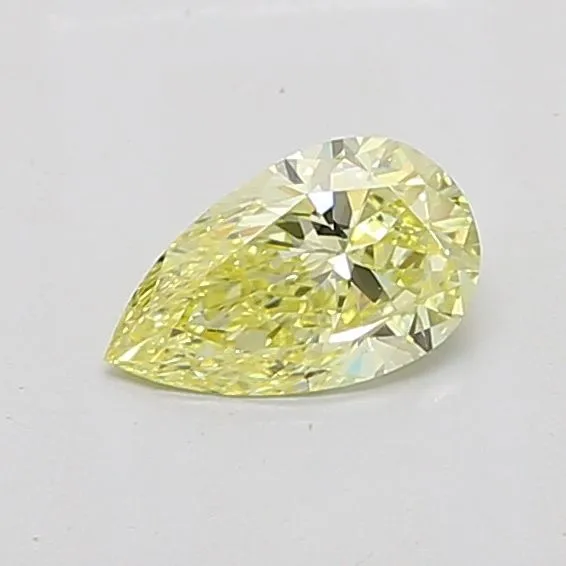 0.63ct PEAR Fancy Intense Yellow VS1 Coloured Lab diamond