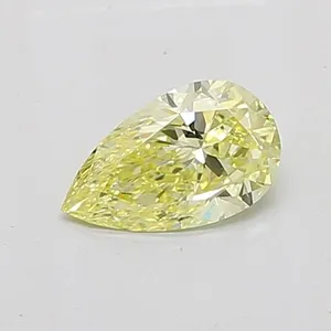 0.63ct PEAR Fancy Intense Yellow VS1 Coloured Lab diamond