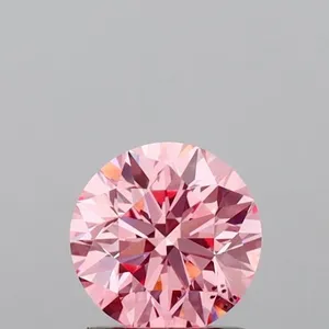1ct ROUND Fancy Vivid Pink SI1 Coloured Lab diamond