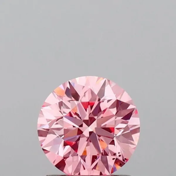 1ct ROUND Fancy Vivid Pink SI1 Coloured Lab diamond