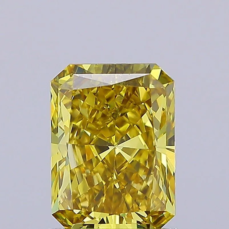 1.36ct RADIANT Fancy Vivid Yellow VS1 Coloured Lab diamond