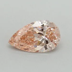 0.41ct PEAR Fancy Intense Pink VS1 Coloured Lab diamond