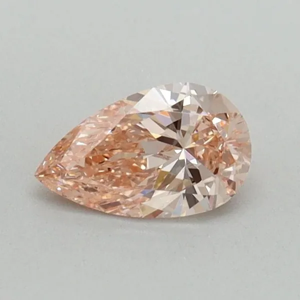 0.41ct PEAR Fancy Intense Pink VS1 Coloured Lab diamond