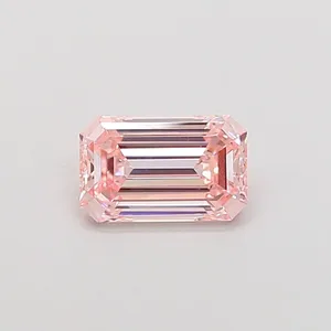 1.08ct EMERALD Fancy Intense Pink VS1 Coloured Lab diamond