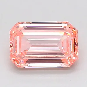 1.11ct EMERALD Fancy Intense Pink VVS2 Coloured Lab diamond