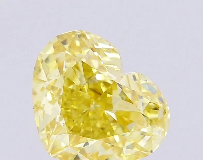 1.70ct HEART Fancy Intense Yellow VS1 Coloured Lab diamond