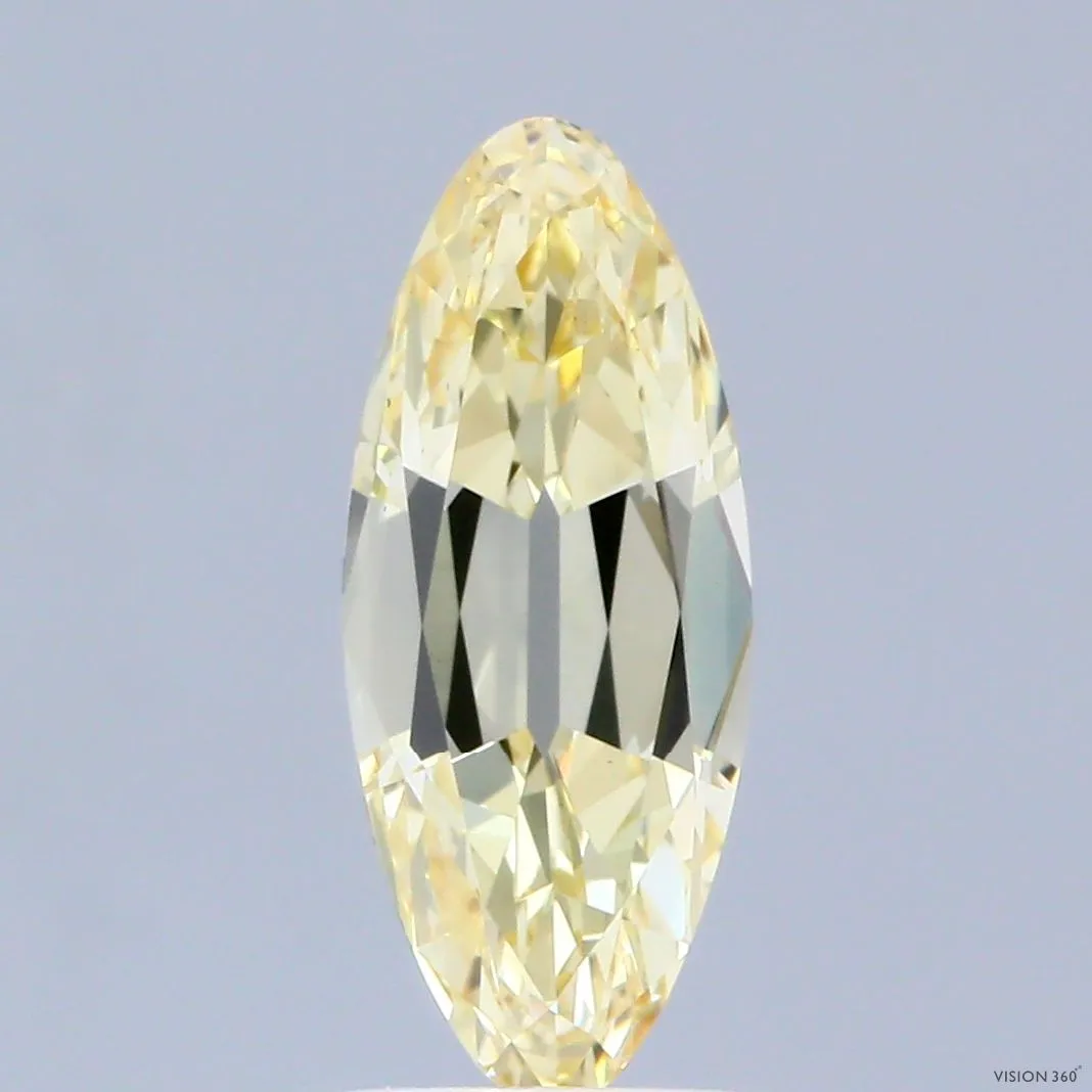 1.08ct OVAL Fancy Yellow VVS2 Coloured Lab diamond