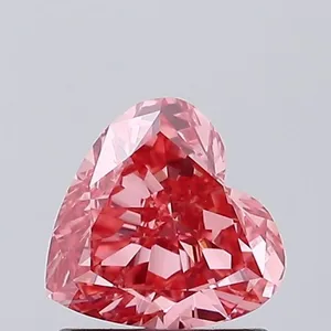 0.89ct HEART Fancy Vivid Pink VS2 Coloured Lab diamond