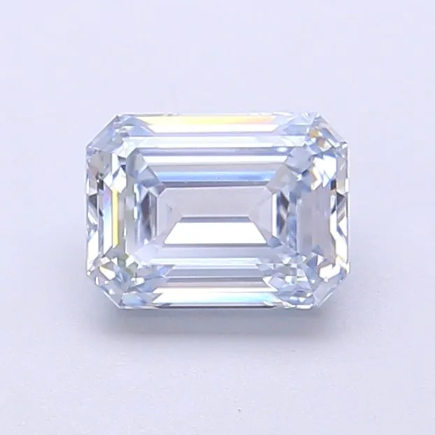 1.01ct EMERALD Fancy Light Blue VVS2 Coloured Lab diamond