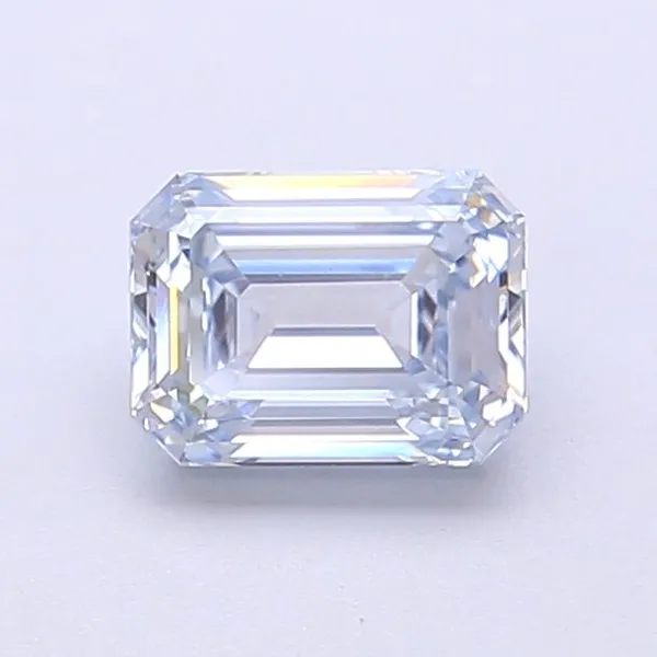 1.01ct EMERALD Fancy Light Blue VVS2 Coloured Lab diamond