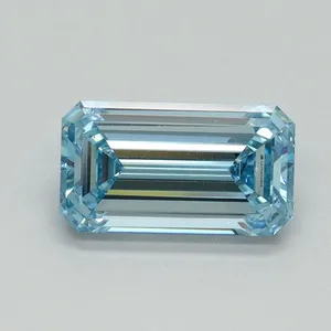1.08ct EMERALD Fancy Intense Blue VS1 Coloured Lab diamond
