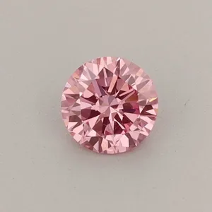 0.32ct ROUND Fancy Vivid Pink VVS2 Coloured Lab diamond