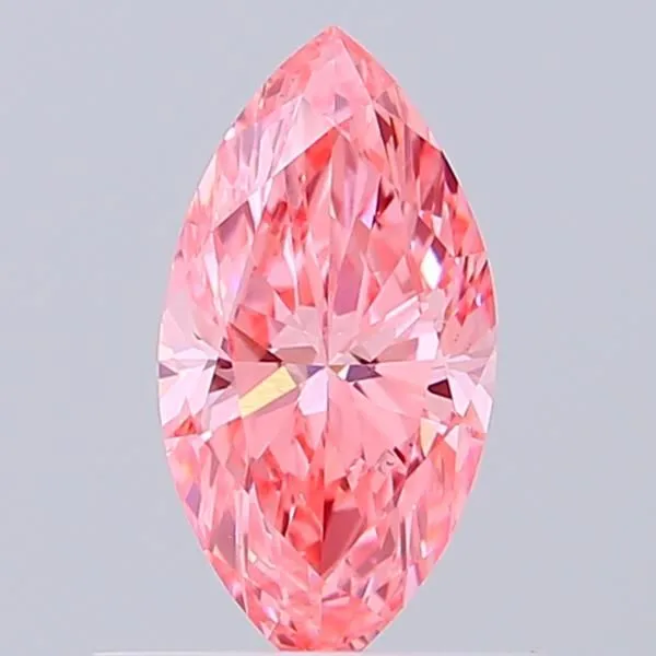 0.62ct MARQUISE Fancy Vivid Pink VS1 Coloured Lab diamond