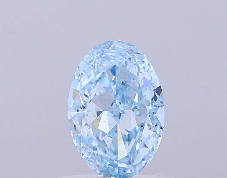 1.04ct OVAL Fancy Vivid Blue VS2 Coloured Lab diamond