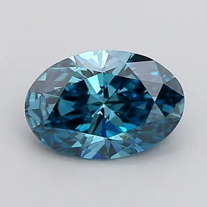 1ct OVAL Fancy Vivid Blue VS1 Coloured Lab diamond