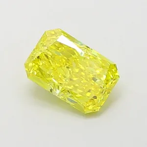 1.02ct RADIANT Fancy Vivid Yellow VS1 Coloured Lab diamond