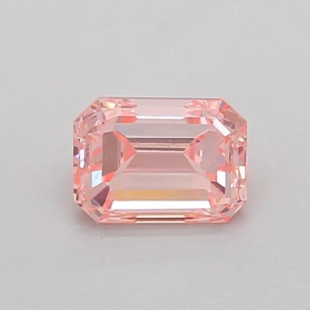 0.70ct EMERALD Fancy Intense Pink VS2 Coloured Lab diamond