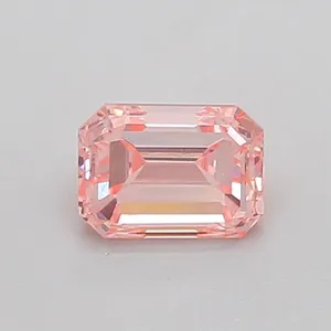 0.7ct EMERALD Fancy Intense Pink VS2 Coloured Lab diamond