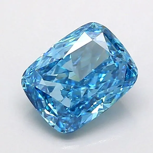 1.13ct CUSHION Fancy Vivid Blue VS1 Coloured Lab diamond