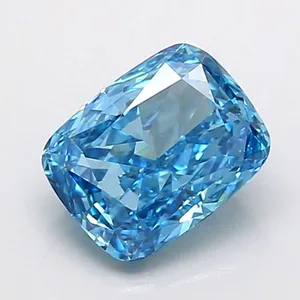 1.13ct CUSHION Fancy Vivid Blue VS1 Coloured Lab diamond