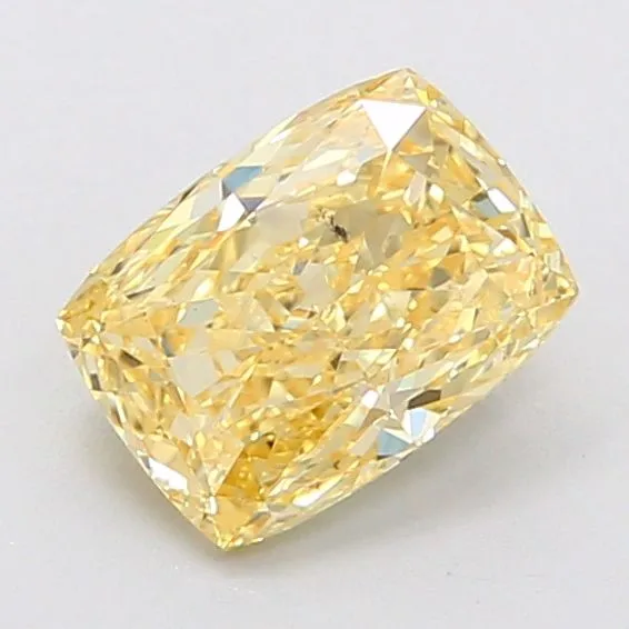 1.05ct CUSHION Fancy Intense Yellow SI1 Coloured Lab diamond
