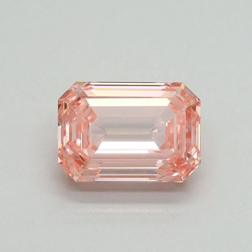1.02ct EMERALD Fancy Intense Pink VS2 Coloured Lab diamond